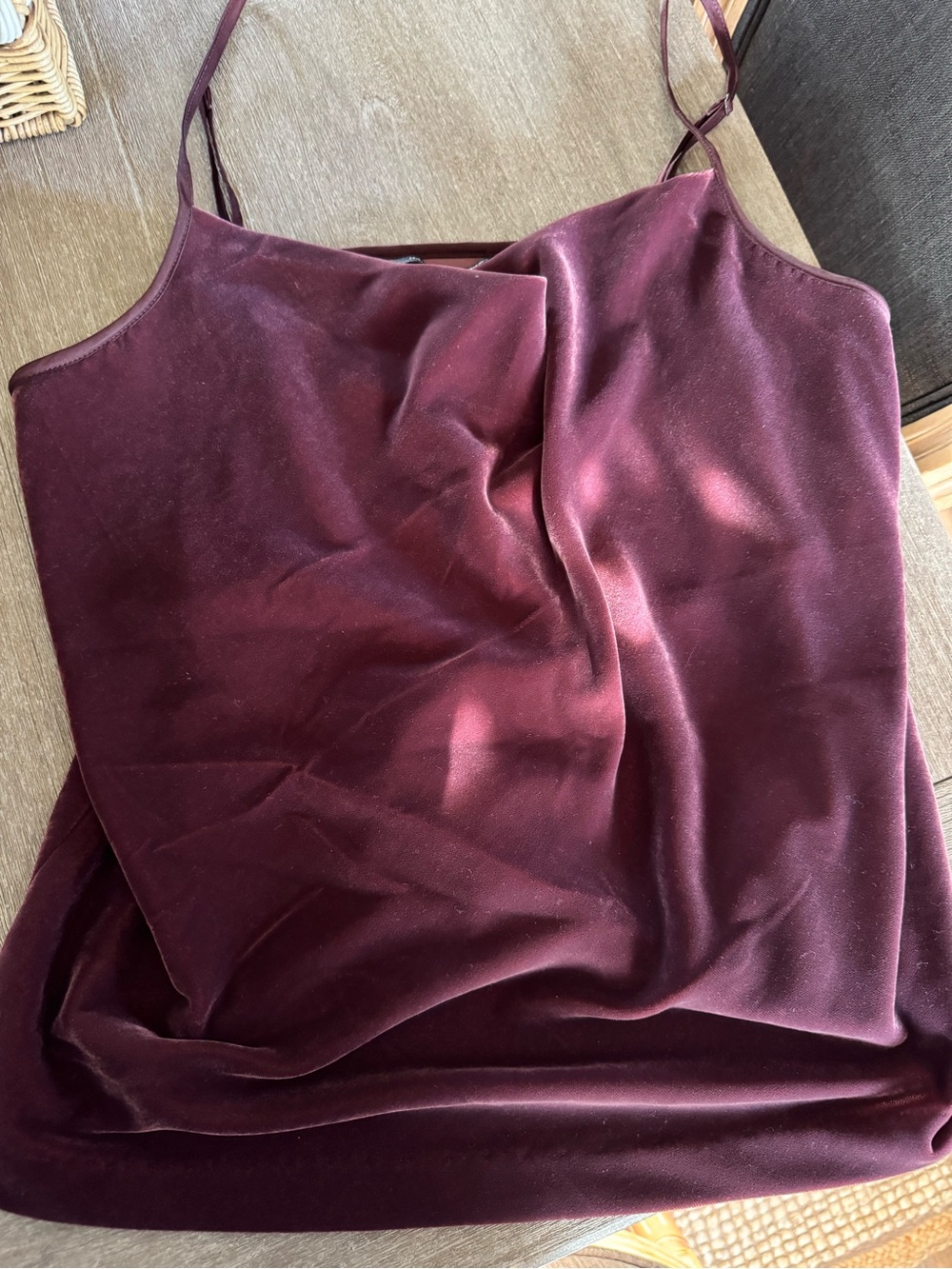 Banana Republic Burgundy Velvet Wrap Top